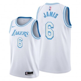 Camisetas Hombre Los Angeles Lakers LeBron James 6 Nike 2021-22 City Edition Swingman
